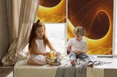 Zatemnilni rolo za balkonska vrata Oranžna abstrakcija
