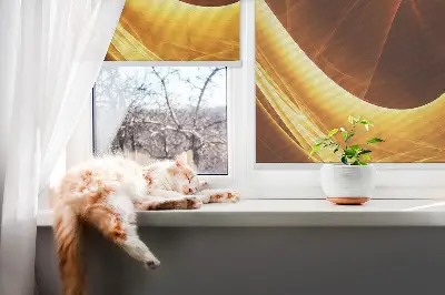 Zatemnilni rolo za balkonska vrata Oranžna abstrakcija