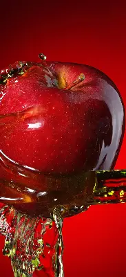 Zatemnilni rolo za okno Jabolko, polito z vodo
