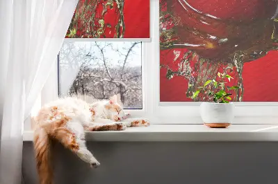 Zatemnilni rolo za okno Jabolko, polito z vodo