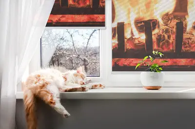Zatemnilni rolo za okno Kamin