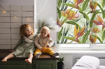 Notranji okenski zatemnilni rolo Eksotične rastline