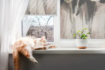 Notranji okenski zatemnilni rolo Poslikane rože