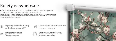 Notranji okenski zatemnilni rolo Rože na drevesu