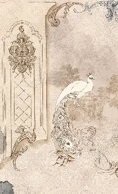 Notranji zatemnilni rolo za okno Starinske ptice