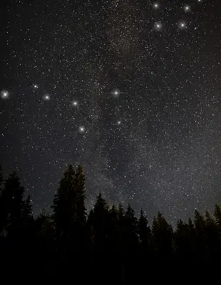 Notranji zatemnilni rolo Zvezde na nebu