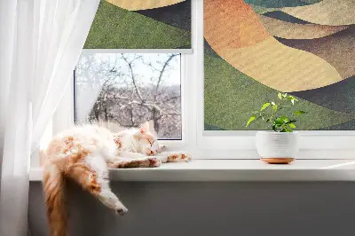 Notranji okenski zatemnilni rolo Abstraktni hribi