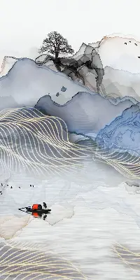 Notranji zatemnilni rolo za okno Zamegljene gore
