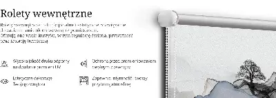 Notranji zatemnilni rolo za okno Zamegljene gore