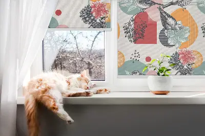Notranji okenski zatemnilni rolo Ptice