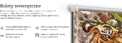 Notranji okenski zatemnilni rolo Tiger v rožah