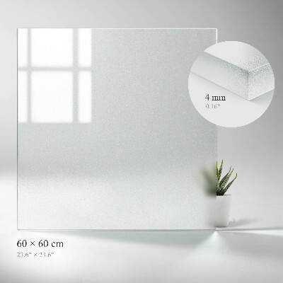 Kvadratna steklena mizna plošča Polprosojna