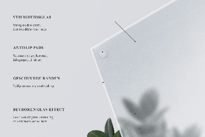 Kvadratna steklena mizna plošča Polprosojna