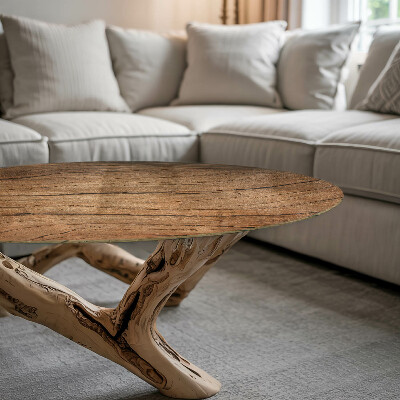 Okrogla steklena mizna plošča Stišen gozdni motiv