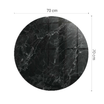 Okrogla steklena mizna plošča z natisom Marmor z nežnimi žilami