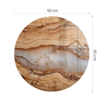 Steklena mizna plošča z natisom Les v harmoniji s smolo