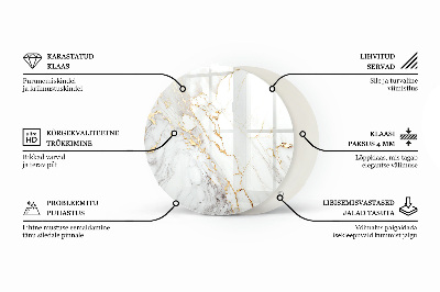 Steklena mizna plošča z natisom Motiv kamnite teksture