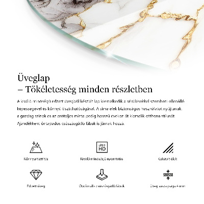 Steklena mizna plošča z natisom Motiv kamnite teksture