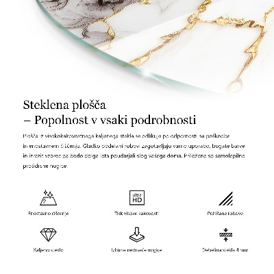 Steklena mizna plošča z natisom Čar naravnega lesa