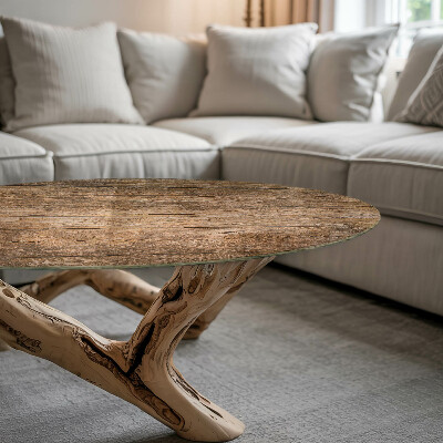 Okrogla steklena mizna plošča Ekološka struktura lesa