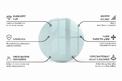 Okrogla steklena mizna plošča prozorna