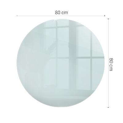 Okrogla steklena mizna plošča prozorna