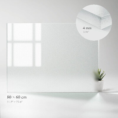 Pravokotna steklena mizna plošča Polprosojna