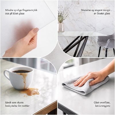 Pravokotna steklena mizna plošča Polprosojna