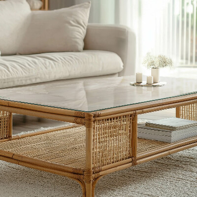 Pravokotna steklena mizna plošča Grafična kompozicija marmorja