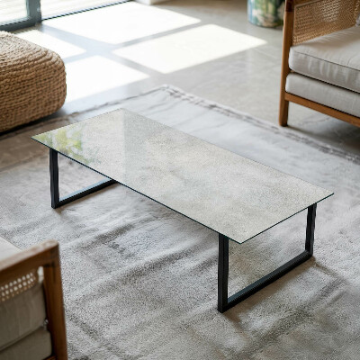 Pravokotna steklena mizna plošča z natisom Praskine na betonski površini