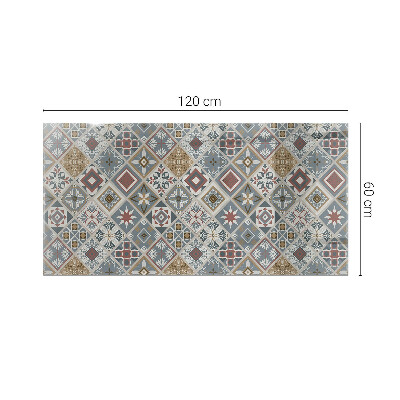 Dekorativna steklena mizna plošča z natisom Dekorativni mozaiki s podrobnostmi