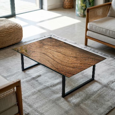 Pravokotna steklena mizna plošča Stišen gozdni motiv