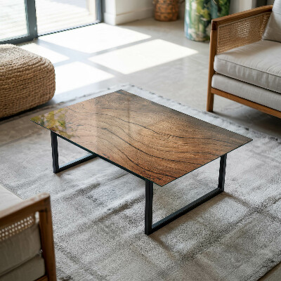 Pravokotna steklena mizna plošča Stišen gozdni motiv