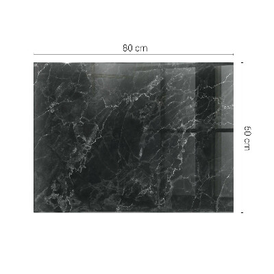 Pravokotna steklena mizna plošča z natisom Marmor z nežnimi žilami