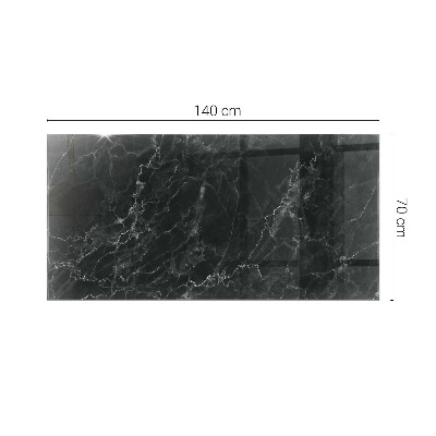 Pravokotna steklena mizna plošča z natisom Marmor z nežnimi žilami