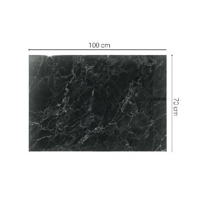 Pravokotna steklena mizna plošča z natisom Marmor z nežnimi žilami