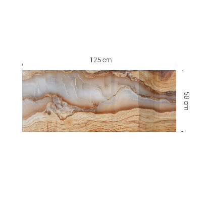 Dekorativna steklena mizna plošča z natisom Les v harmoniji s smolo