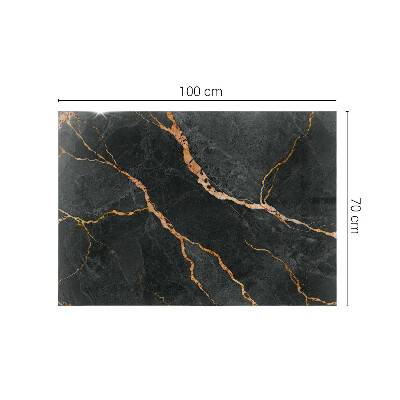 Pravokotna steklena mizna plošča Marmorne žile v dizajnu