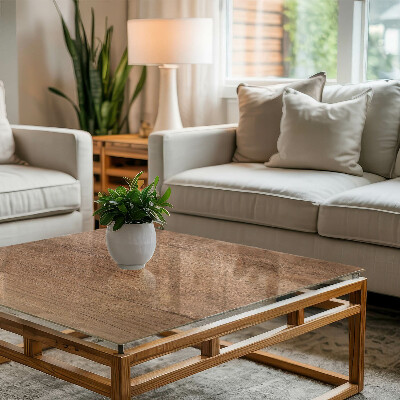 Dekorativna steklena mizna plošča z natisom Čar naravnega lesa