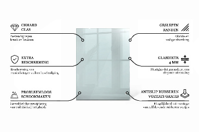 Pravokotna steklena mizna plošča prozorna