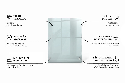 Pravokotna steklena mizna plošča prozorna
