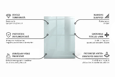 Pravokotna steklena mizna plošča prozorna