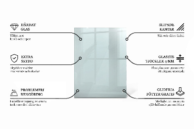 Pravokotna steklena mizna plošča prozorna