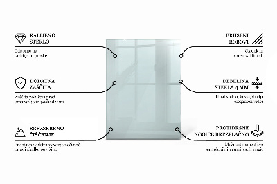 Pravokotna steklena mizna plošča prozorna