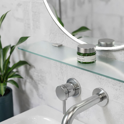 Steklena polica za kopalnico Polprosojna