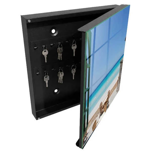 Škatla za ključe z motivom rekreacije ob morju