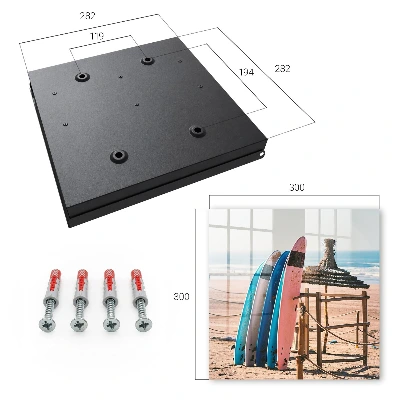 Škatla za ključe z motivom desk za surfanje na plaži