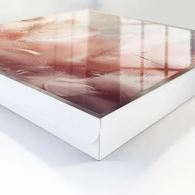 Škatla za ključe z motivom pastelnega perja