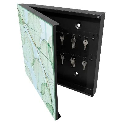 Škatla za ključe z motivom zelenih listov