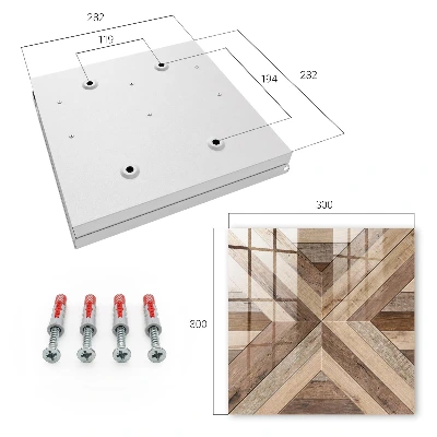 Škatla za ključe Lesena geometrija